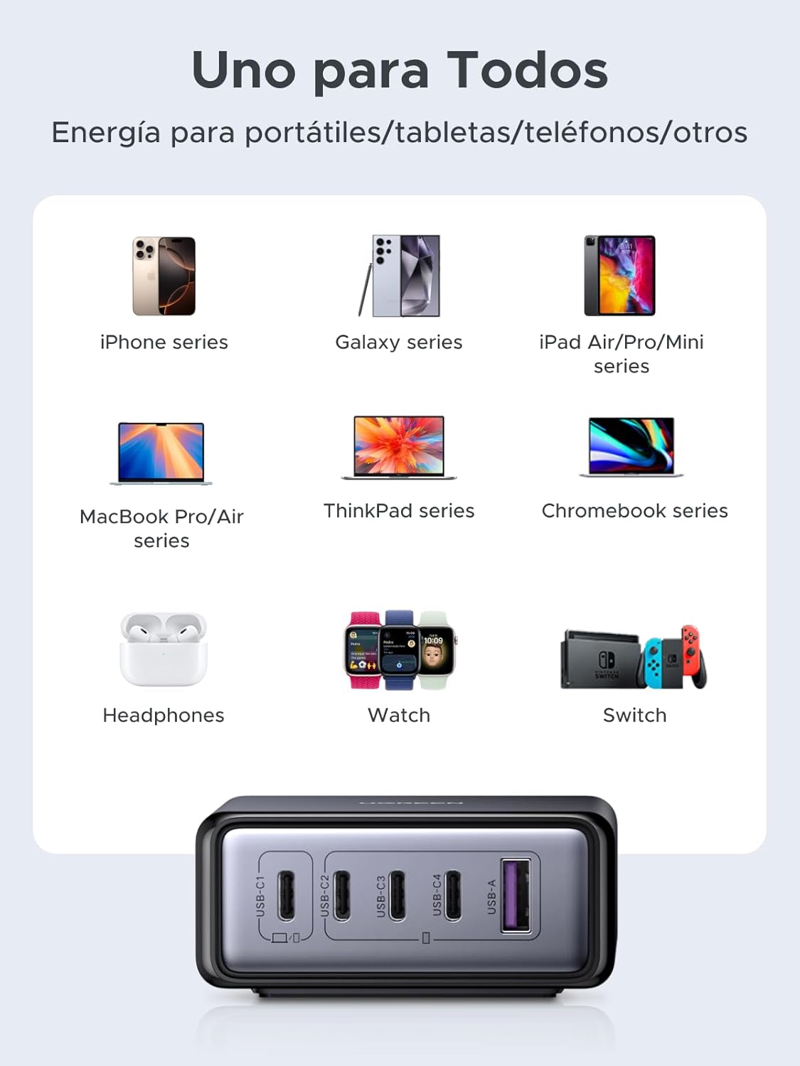 Thumbnail 6 de UGREEN Cargador USB C 65W 💻 Compatibilidad con iPhone 16-8 y más
