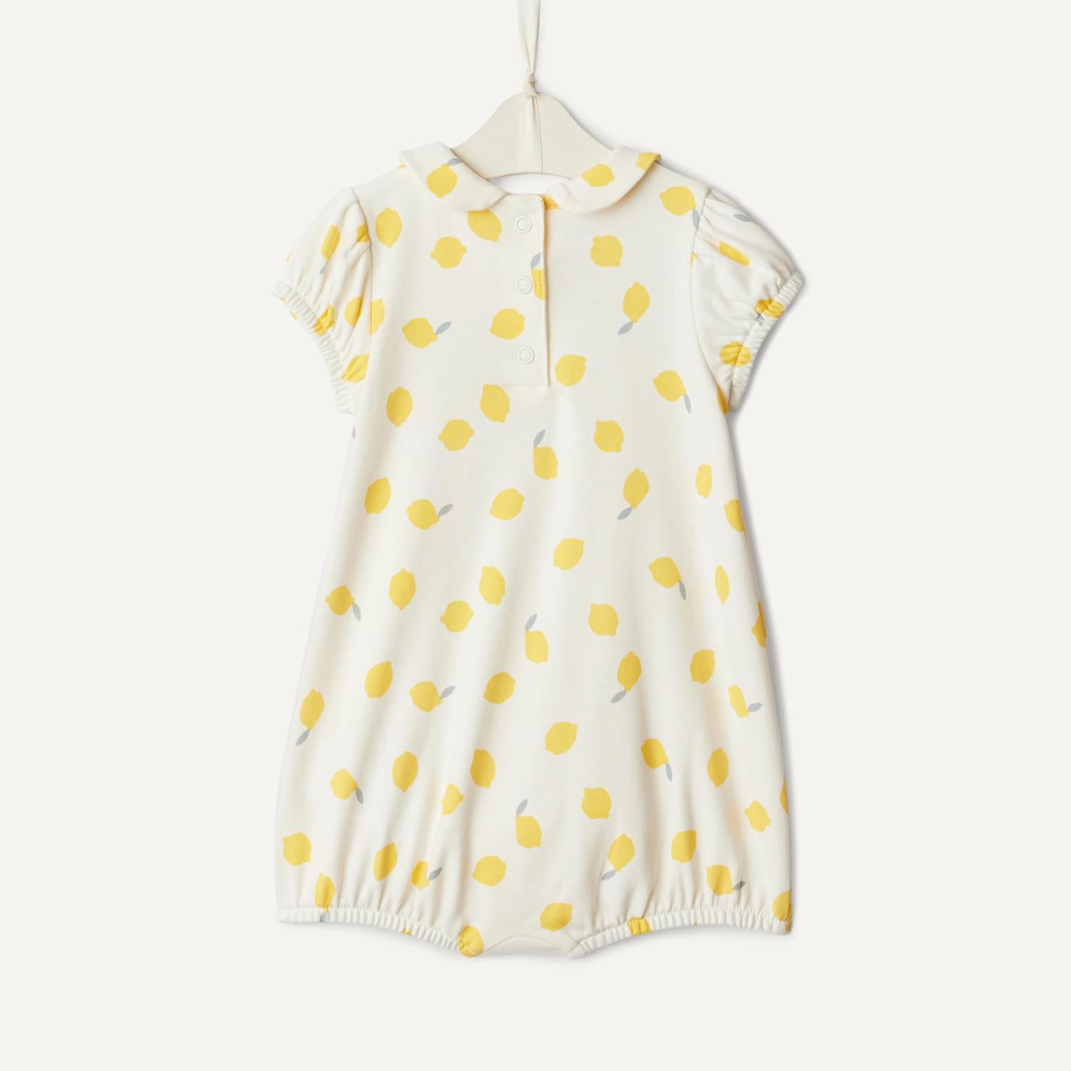 Detalle de Amazon Essentials x Sofia Grainge Baby Girls' Cotton Short Sleeve Romper with Peter Pan Collar