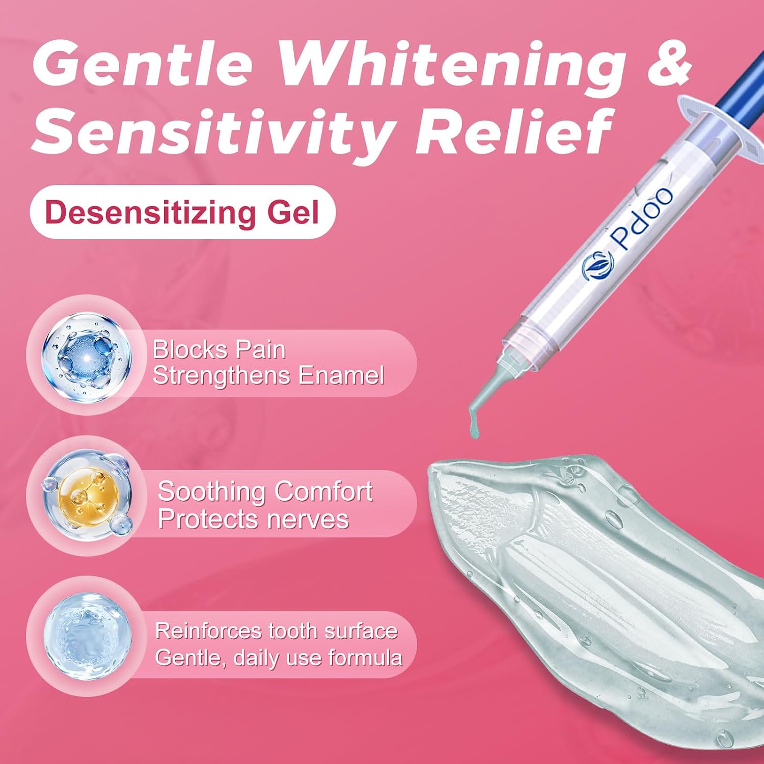 Detalle 2 de Pdoo LED Teeth Whitening Kit with Rechargeable Tray and 5 Gel Pens