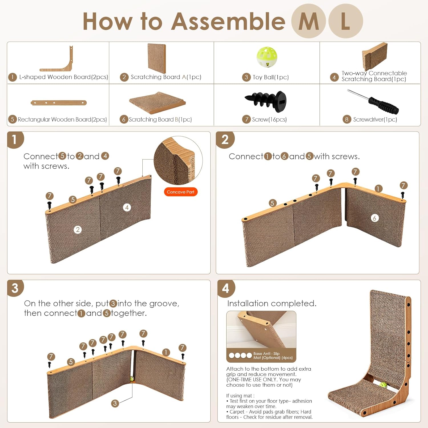 Thumbnail 6 de EHEYCIGA Rascador L 48 cm 🐱