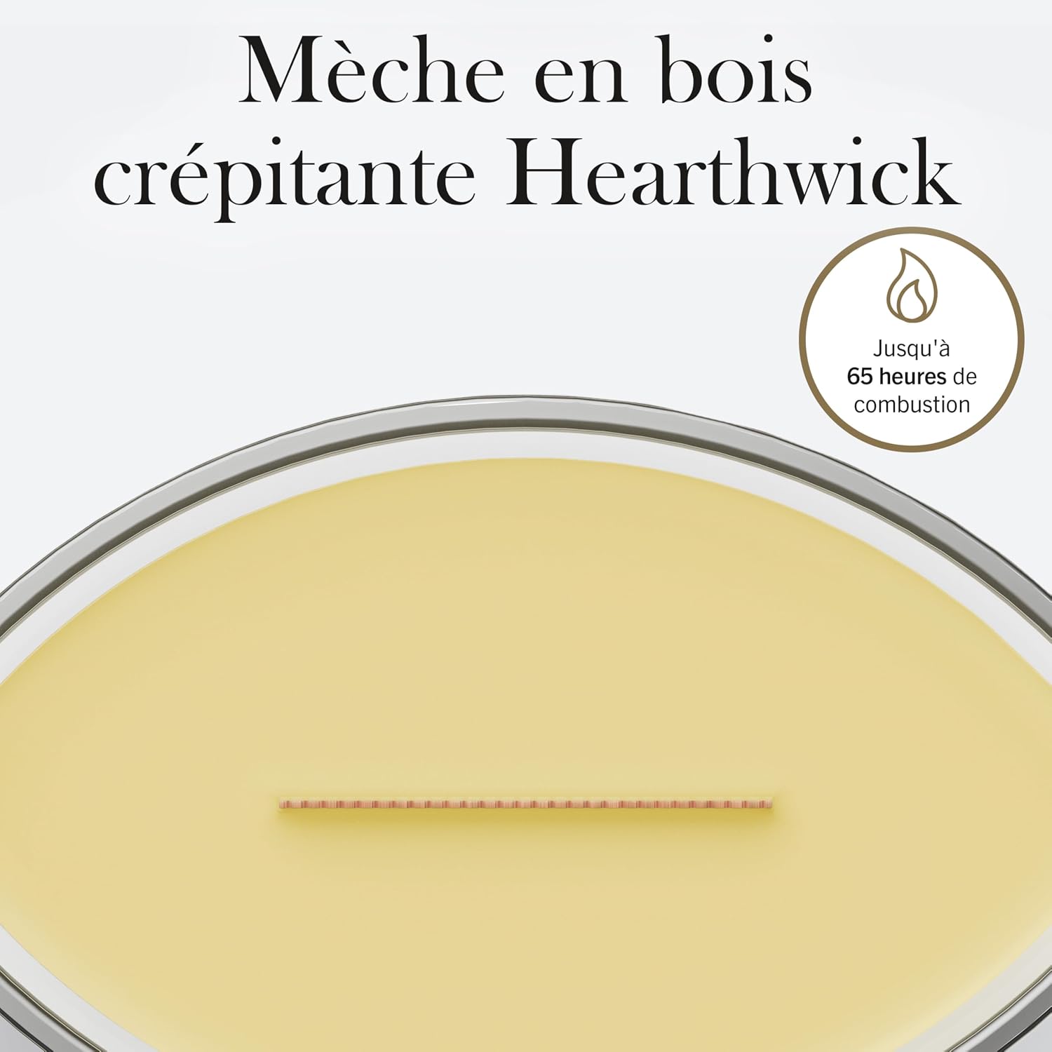 Detalle de WoodWick Bougie parfumée Ellipse Yuzu & Vetiver — cadeau chic pour femmes