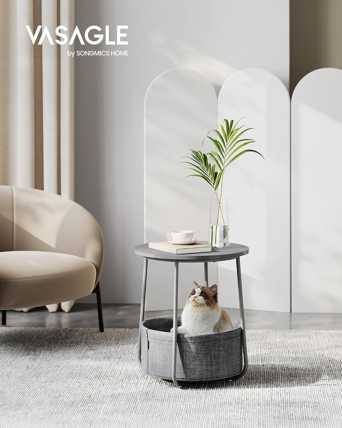 Detalle de VASAGLE LET223GD01 mesa auxiliar 45 cm