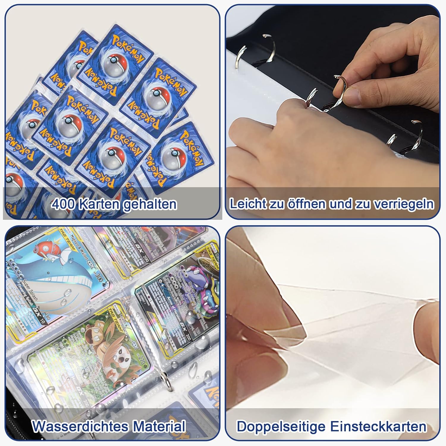 Thumbnail 4 de cm4 Sammelalbum 50 Seiten für Pokemon 📚