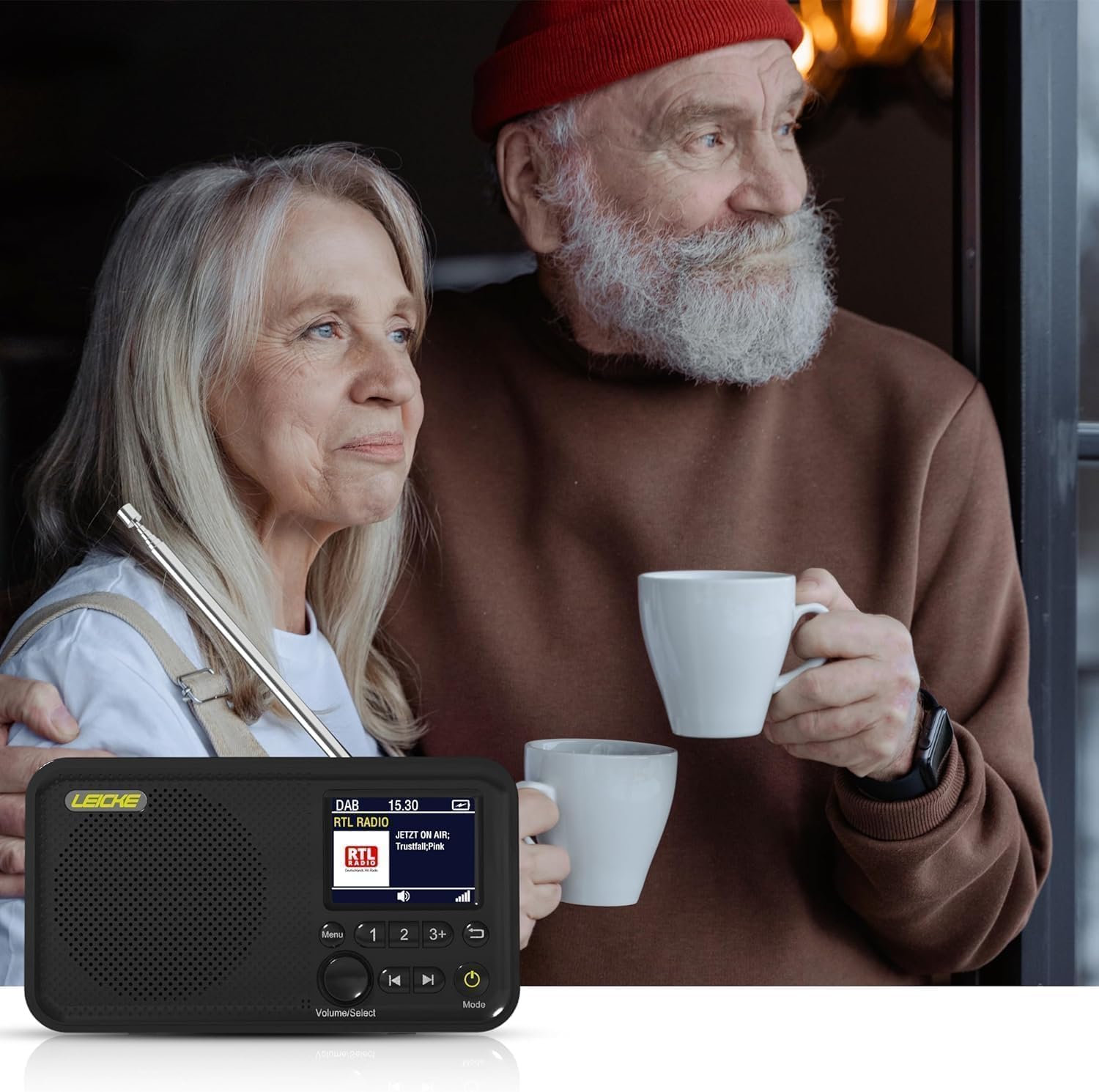 Thumbnail 5 de LEICKE DAB+ Radio portatile con Bluetooth 5.0 e display a colori 2,4": DAB+/FM, batteria 4000 mAh, Bluetooth e doppia allarme