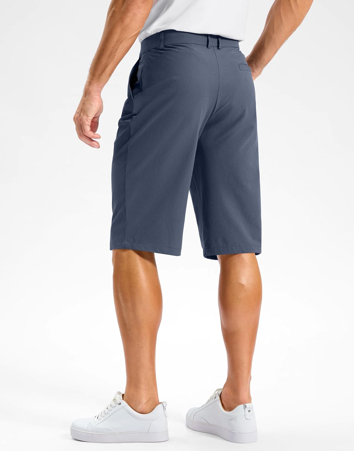 Detalle de Pudolla Men's Golf Shorts with 4 Pockets—11"/13" Inseam, Lightweight Quick-Dry Hybrid Shorts