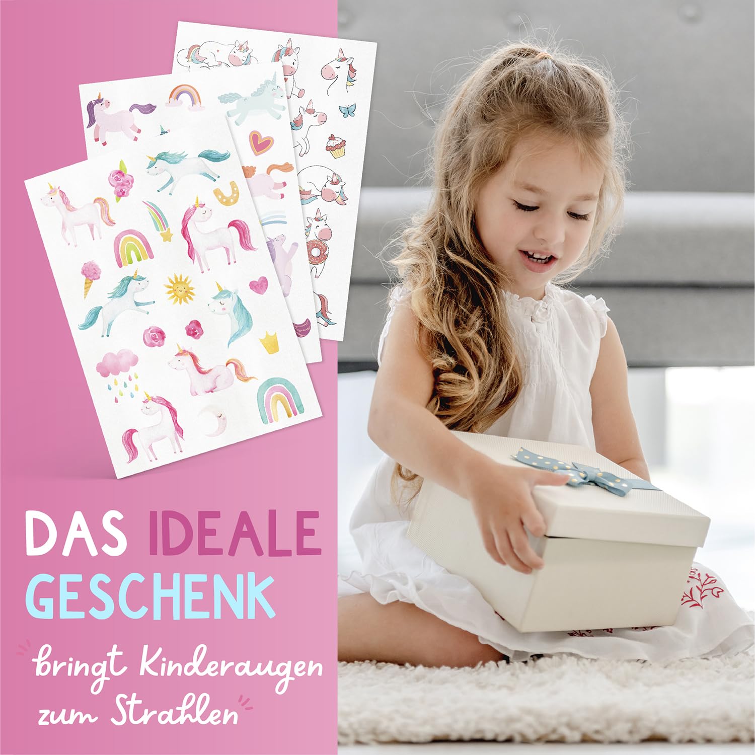 Thumbnail 5 de Famifidus 120 Kinder-Tattoos hautfreundlich – temporäre Tattoos für Mädchen & Jungen (Made in Germany)