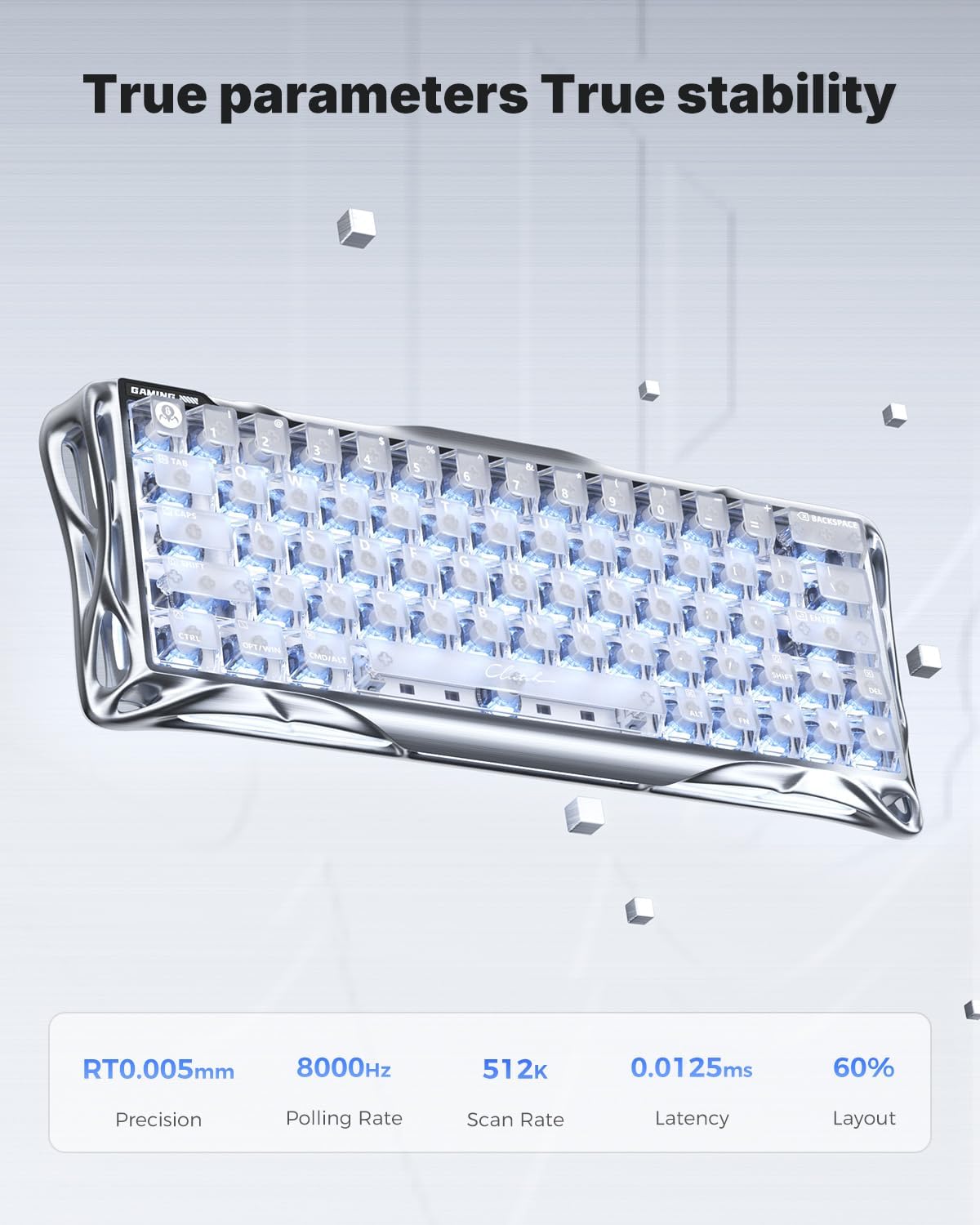 Thumbnail 3 de GravaStar Mercury V60 Pro 60% HE Magnetic Gaming Keyboard (True 8KHz, 0.005mm actuation, aluminum frame)