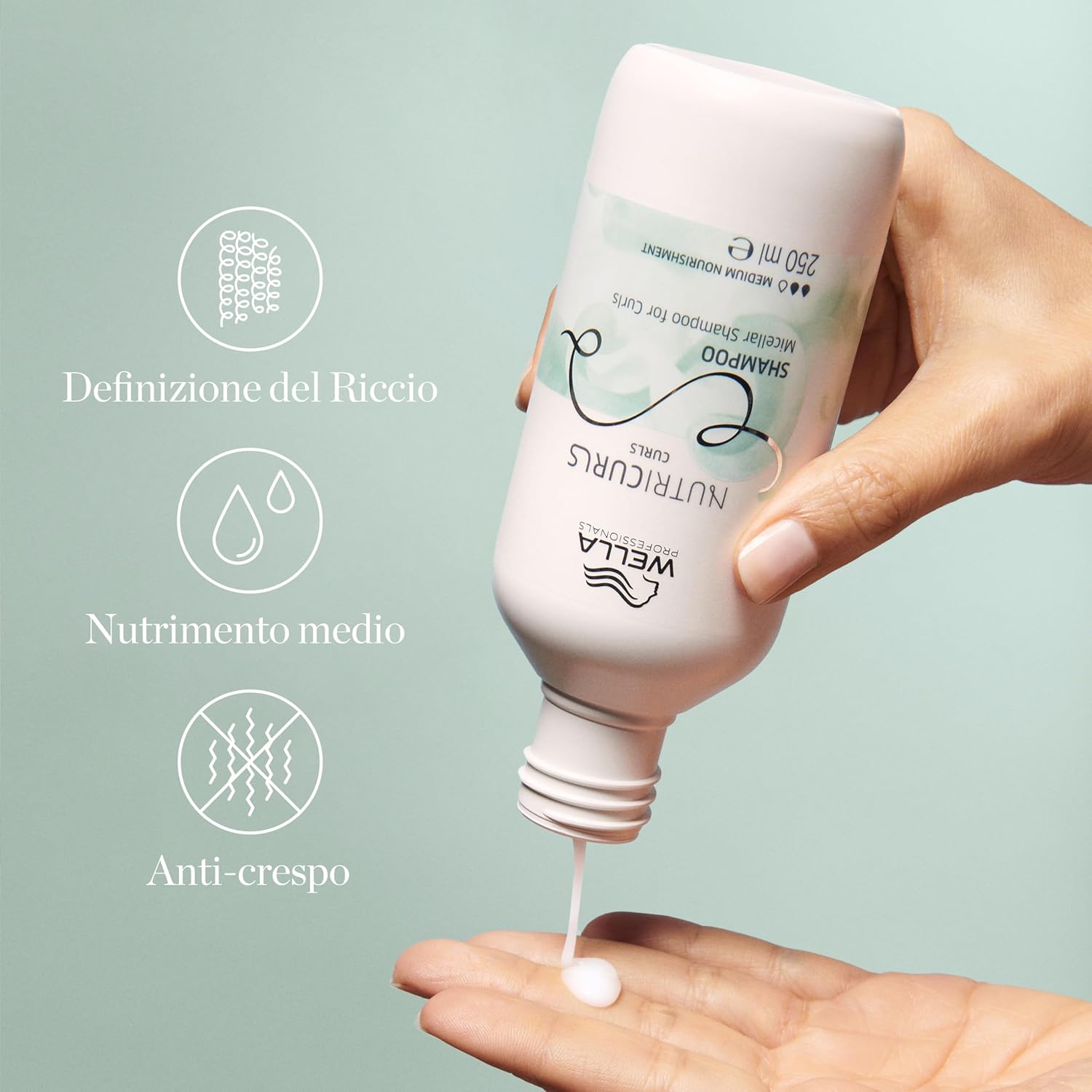 Thumbnail 4 de Wella Professionals Nutricurls Shampoo per capelli ricci – shampoo micellare per ricci definiti e meno crespo