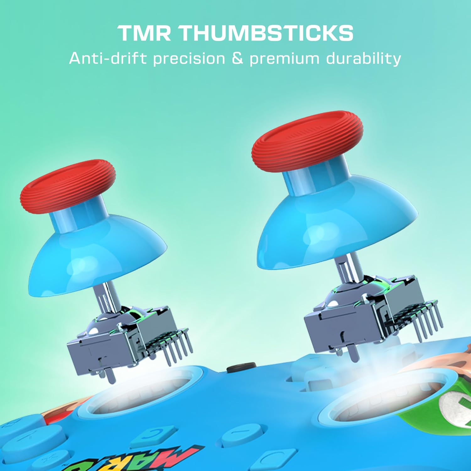 Detalle 2 de Turtle Beach Rematch Wireless Controller: Mario and Luigi – Officially Licensed for Nintendo Switch 2