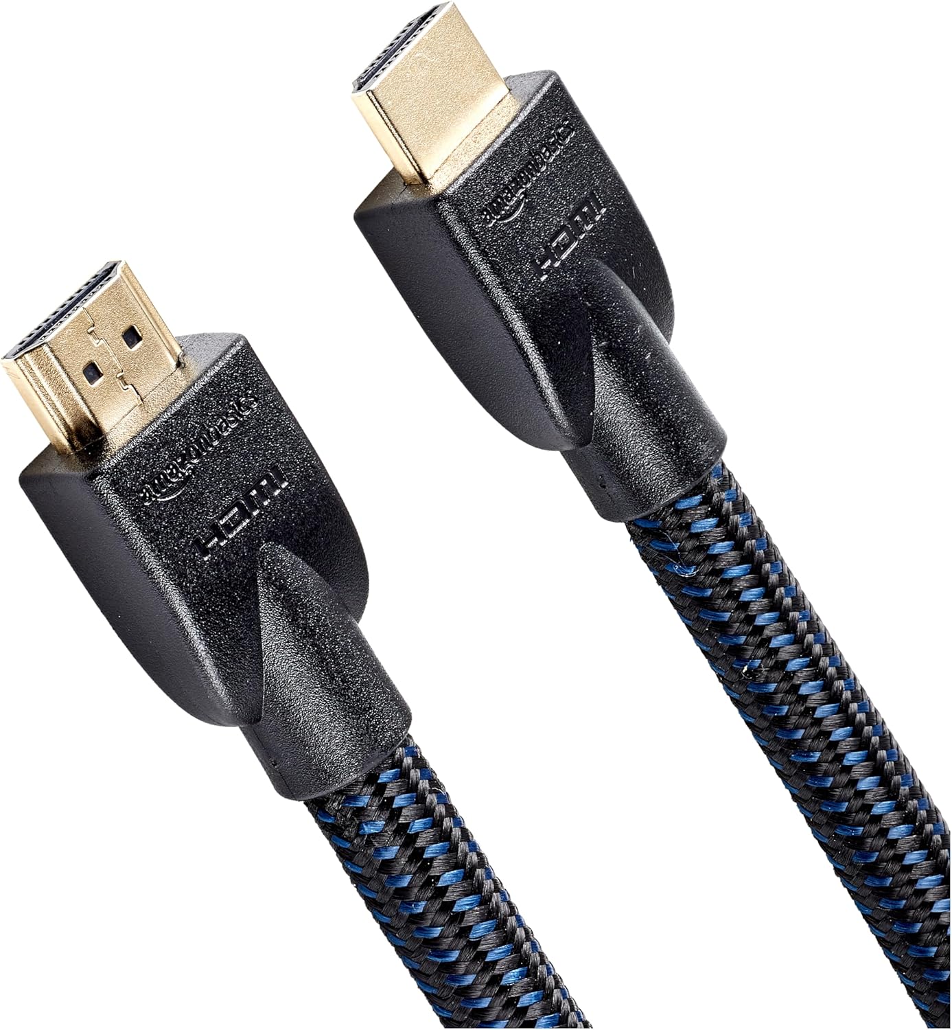 Detalle de Amazon Basics Câble HDMI 2.0 mâle vers mâle tressé 7,6 m (25 pieds) – Noir