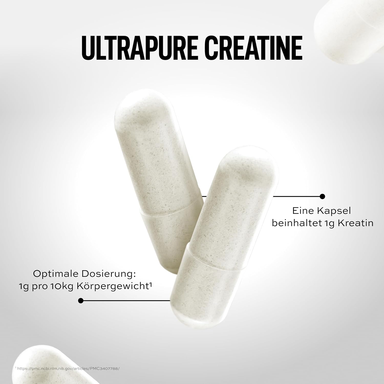 Thumbnail 3 de ESN Ultrapure Creatine Monohydrate – 300 Kapseln (100 Portionen) für die tägliche Kreatin-Zufuhr