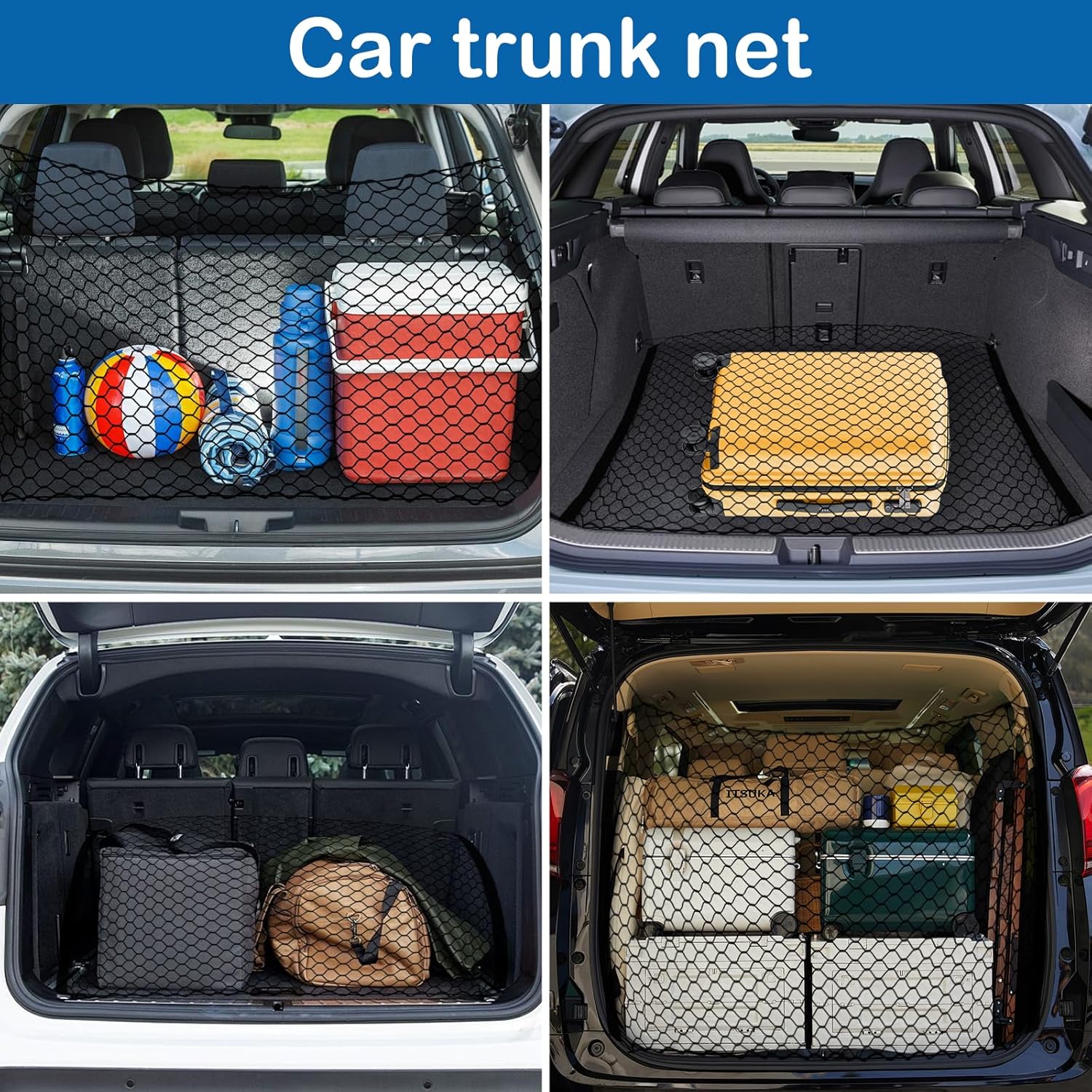 Thumbnail 6 de STARROAD-TIM Trennnetz für Hunde – Auto-Hundeschutznetz 120x70 cm, Rückhaltesystem für Rücksitzbank