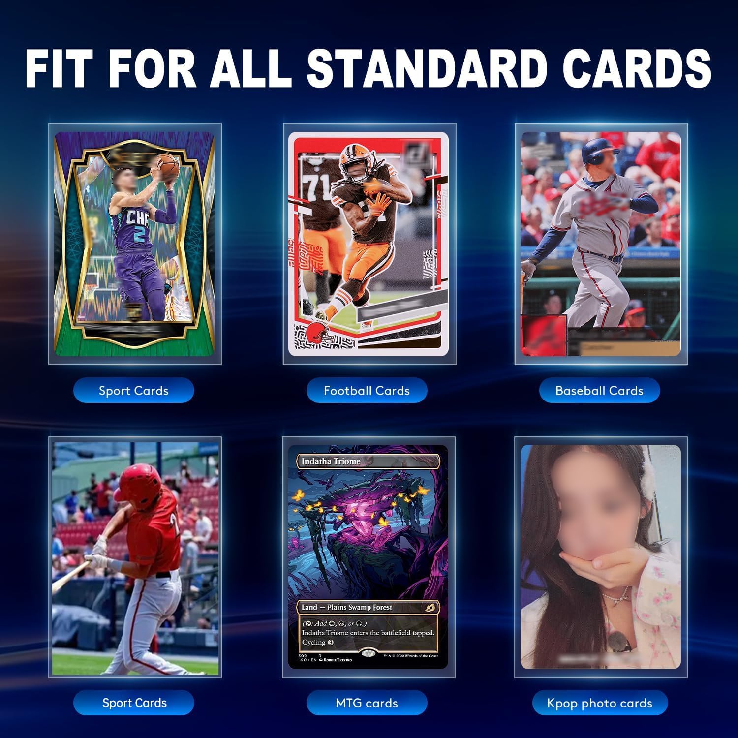 Thumbnail 5 de 1000ct Clear Card Sleeves 66x91mm 📇