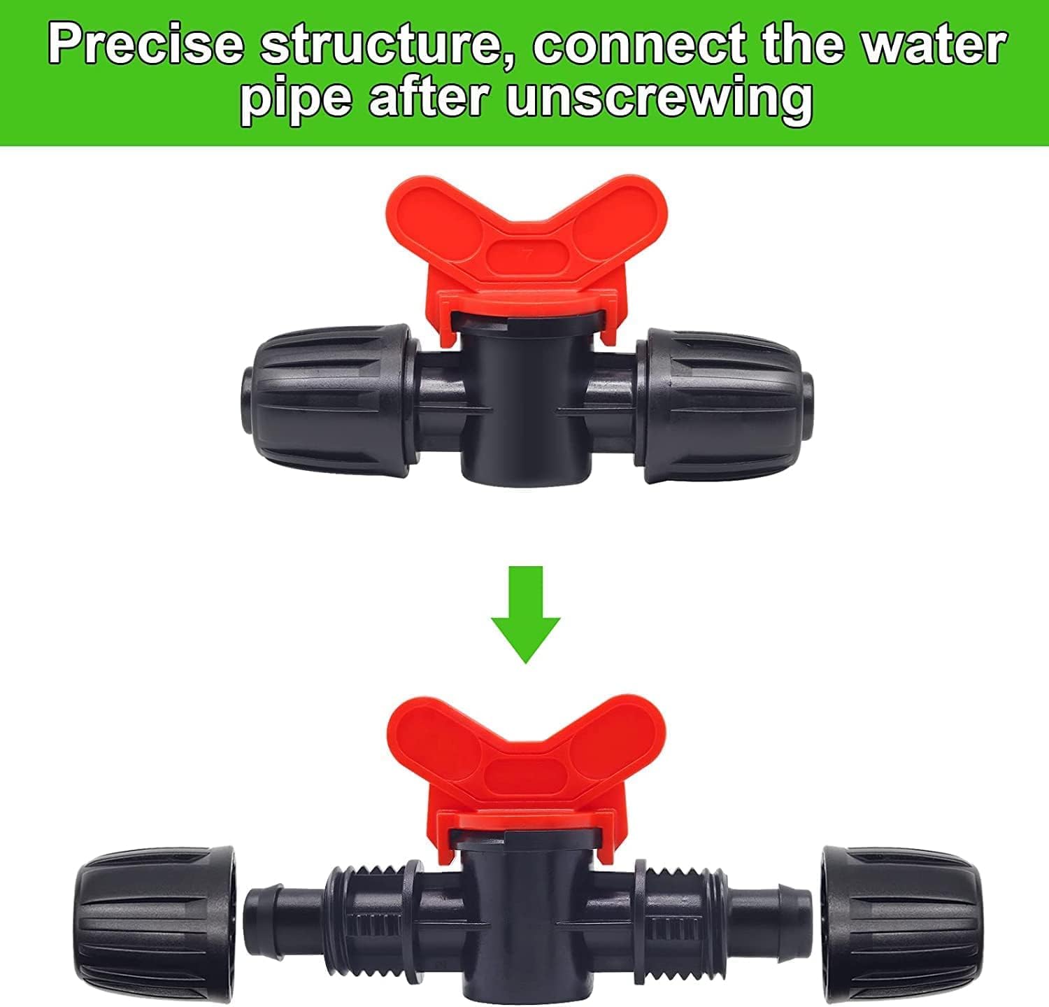 Detalle de Hydrogarden 10 pezzi valvole di intercettazione per irrigazione a goccia tubo flessibile da 16 mm