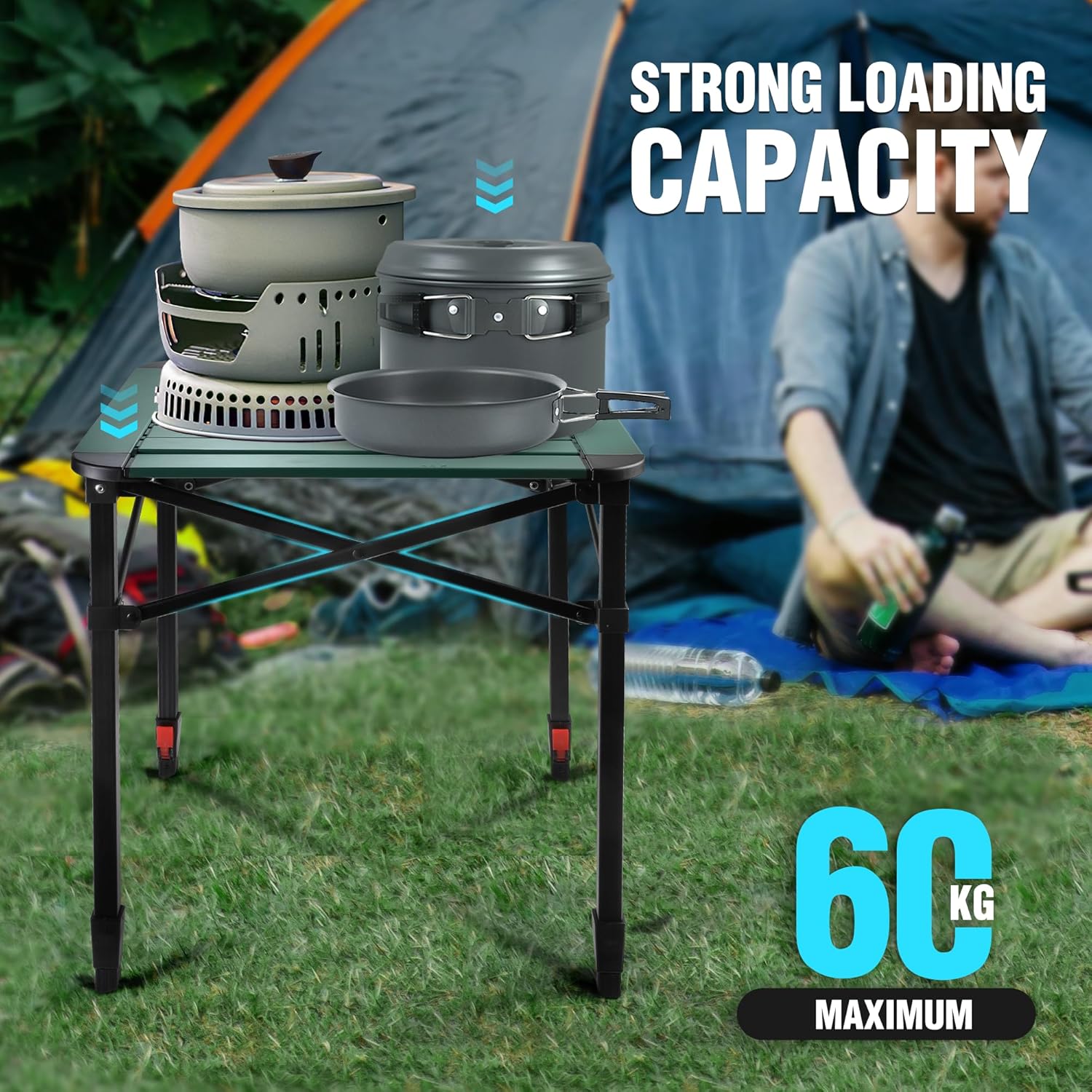Thumbnail 4 de VILLEY Camping Table Folding: Lightweight, Adjustable Aluminium Camp Table