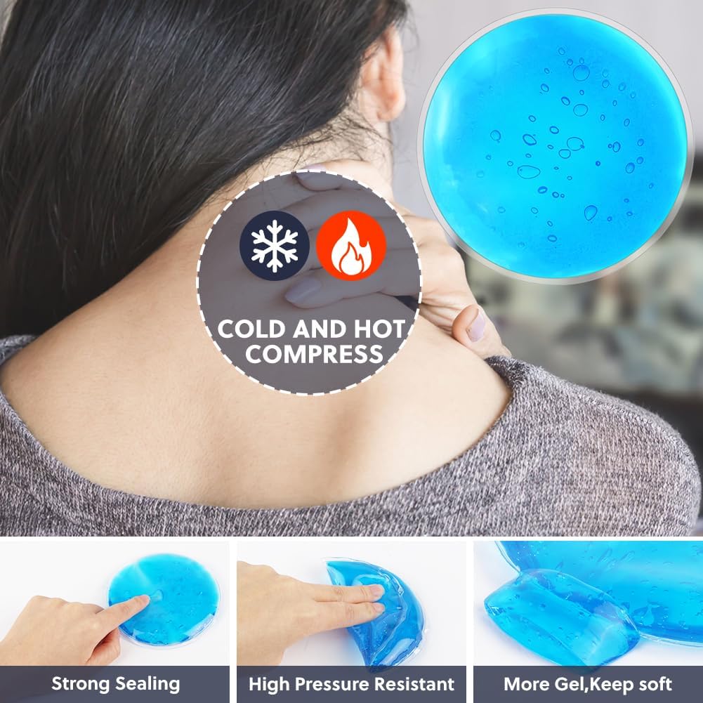 Detalle de AOOWU Poche de glace réutilisable (6 pièces) chaud & froid en gel, compresses pour blessures
