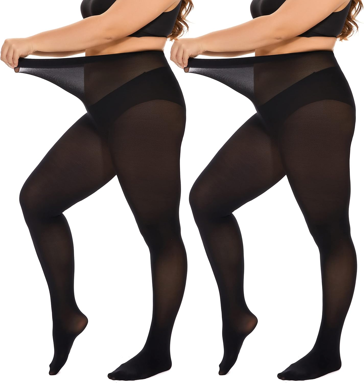 Thumbnail 6 de DUCMODA Collant Grande Taille Femme Doux Curvy Taille Haute Semi Opaque XL-4XL
