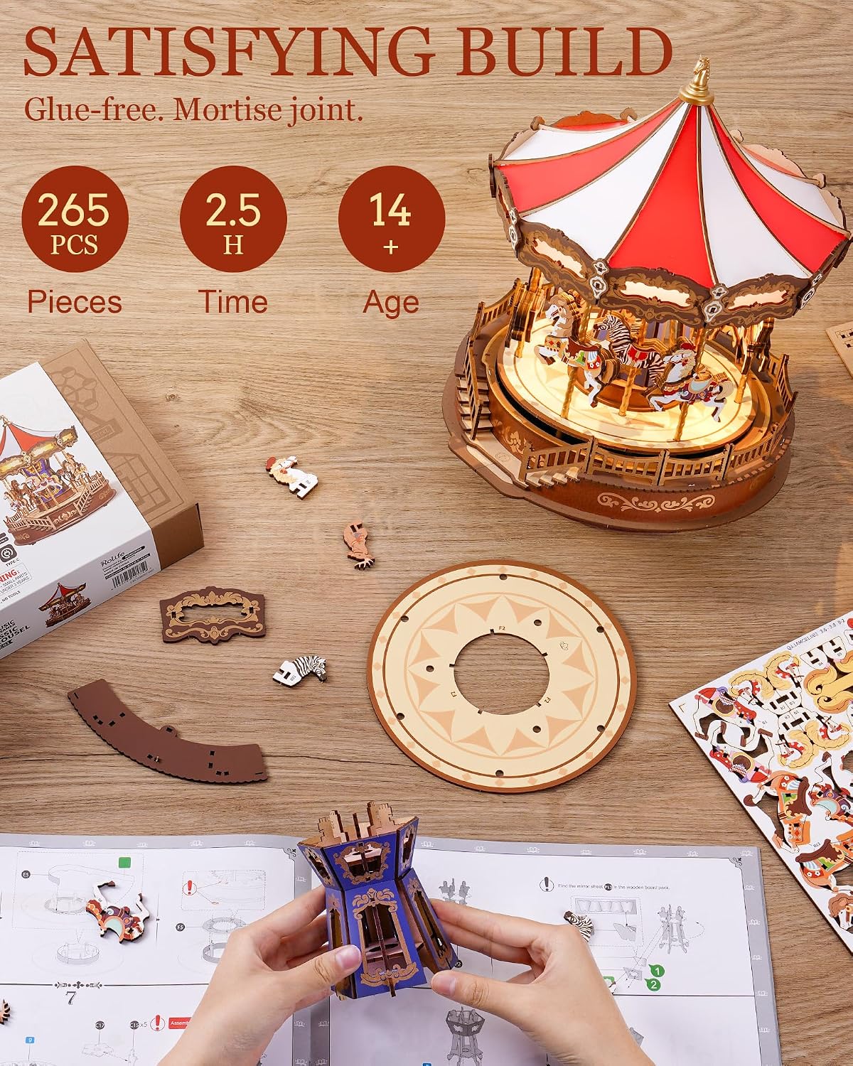 Thumbnail 6 de Rolife Puzzle 3D Carrousel Boîte à Musique