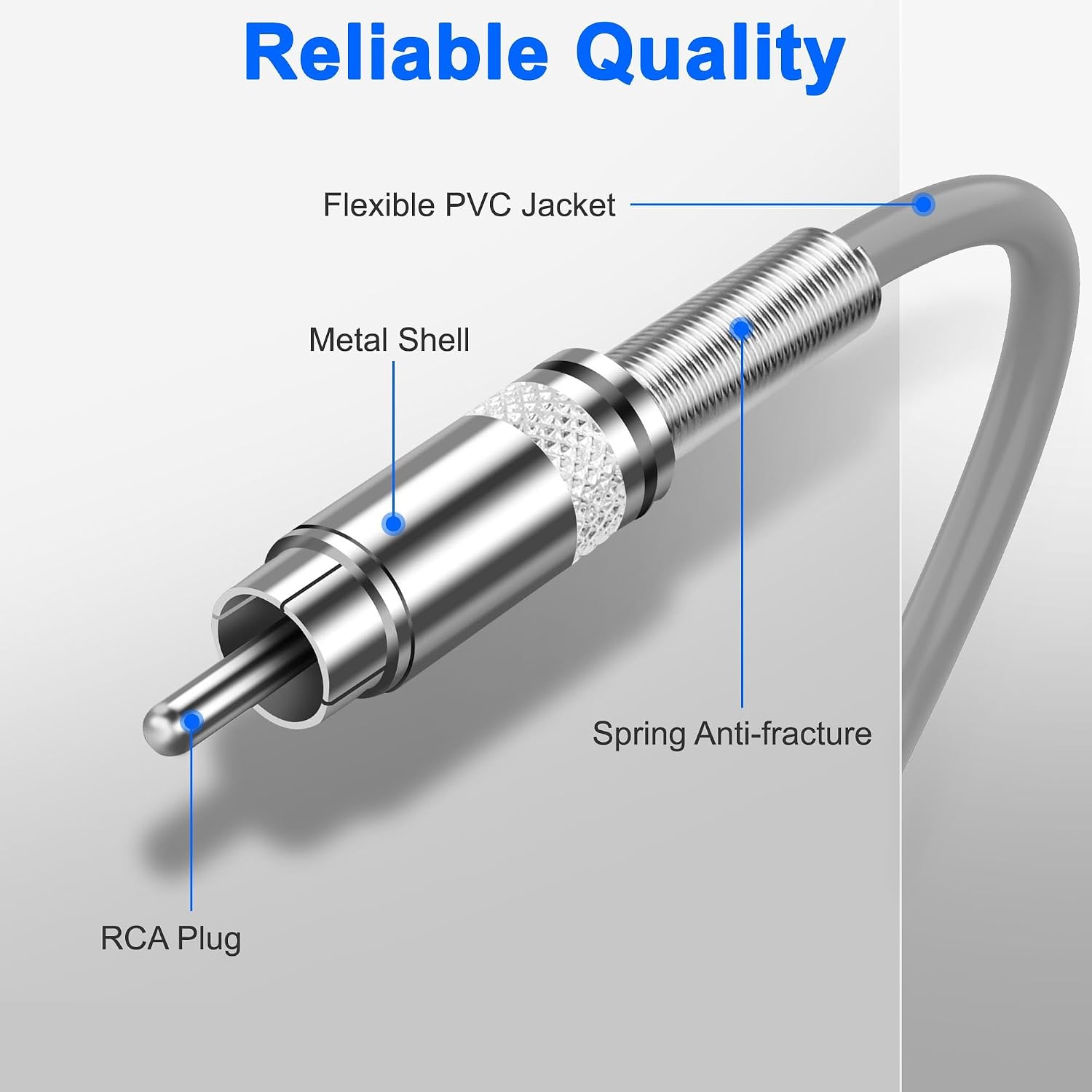 Detalle 2 de XMSJSIY RCA-to-Phoenix audio cable, 50 cm