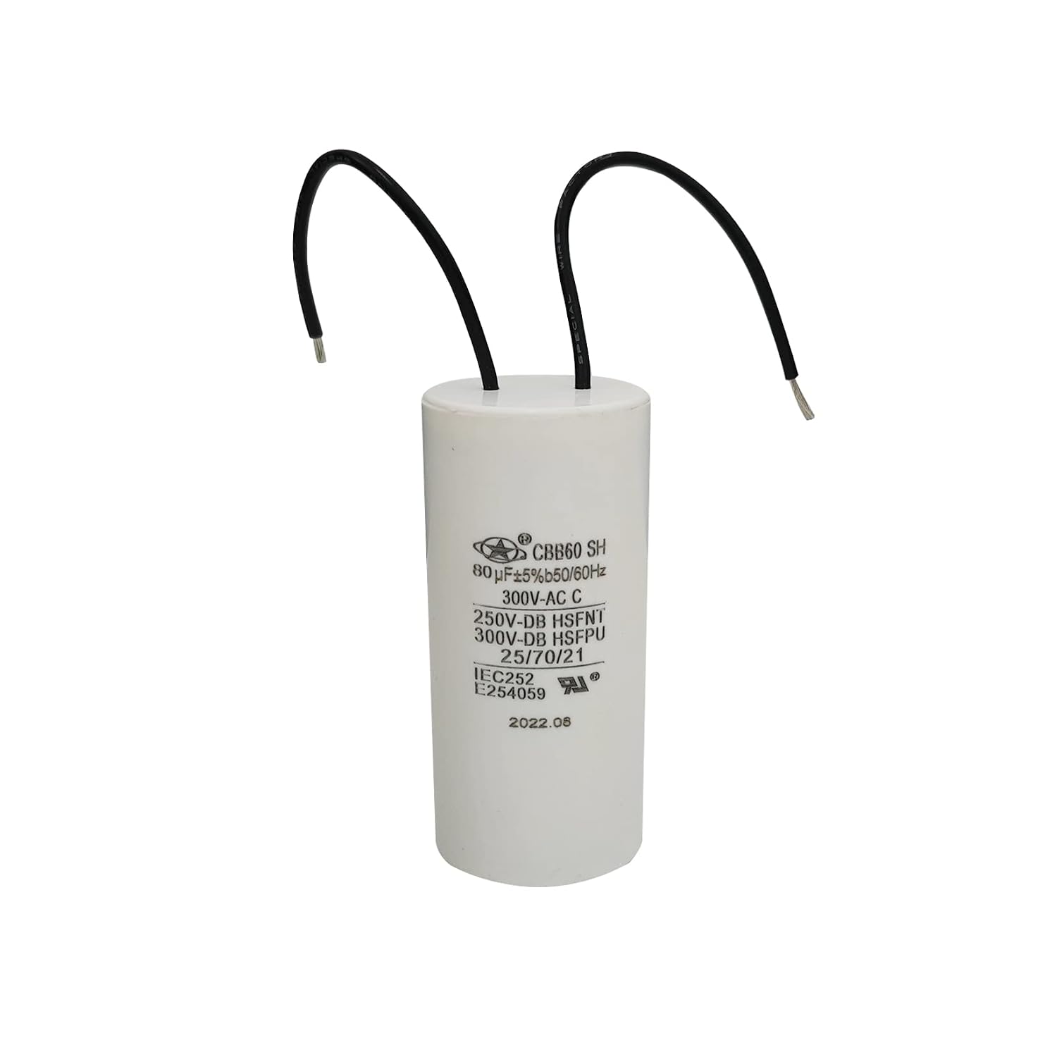 Detalle de Yancheng Yatai CBB60 80UF モーター用コンデンサ 80μF・300V AC・2線式
