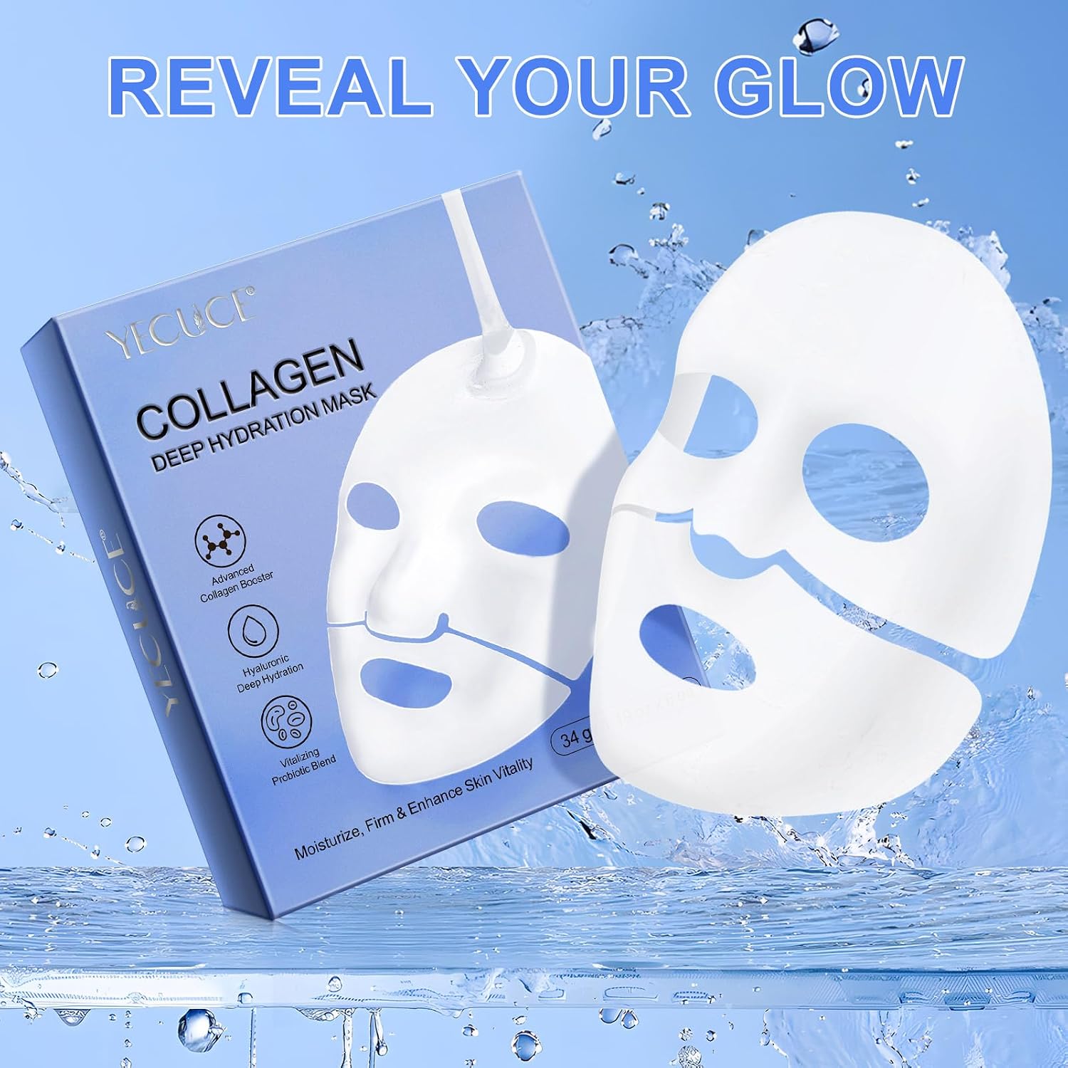 Thumbnail 1 de Maschera Viso al Collagene Bio Collagen Real Deep Mask – 6 pezzi, idratazione intensa e anti-età