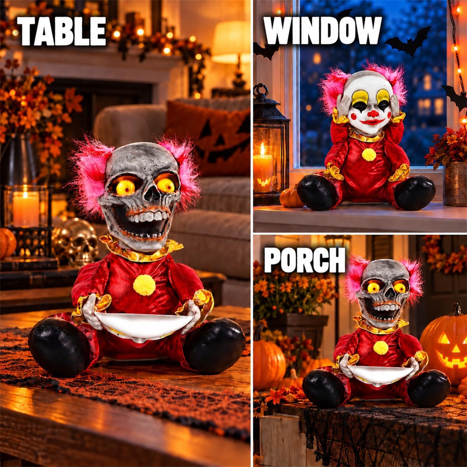 Thumbnail 6 de Quntis Halloween 0003 Animatronic Clown with Sound and Touch Activation