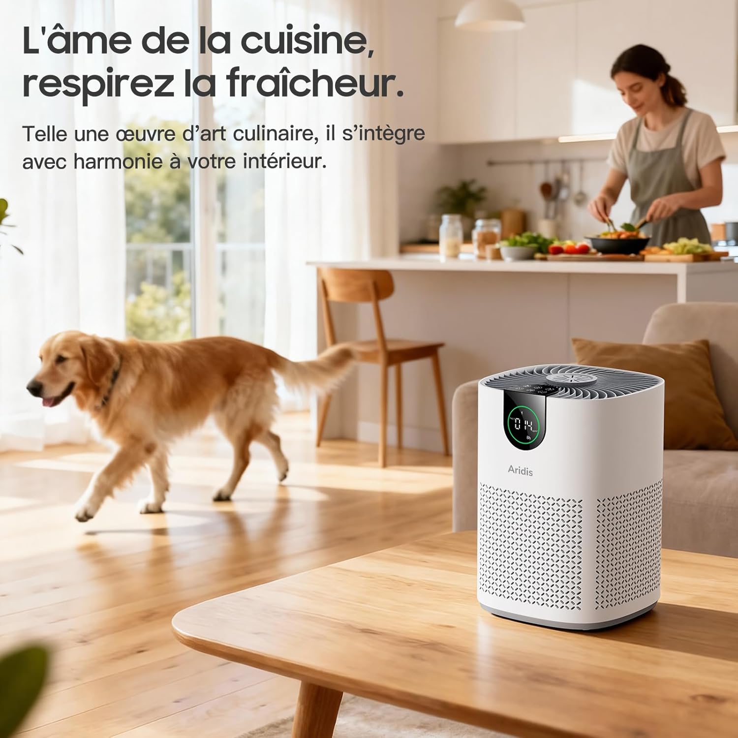 Detalle 2 de Purificateur d’air Aridis S-Mini HEPA pour chambre (pollen, allergies, odeurs, poils) – 3 vitesses, silencieux