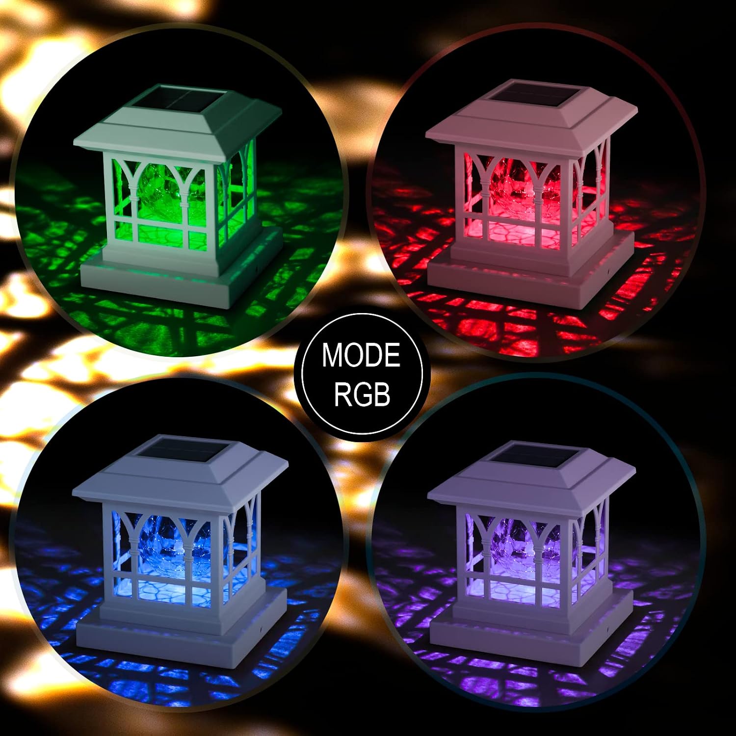 Detalle de AEFRELEOHT Solar Post Cap Lights 20 Lumens