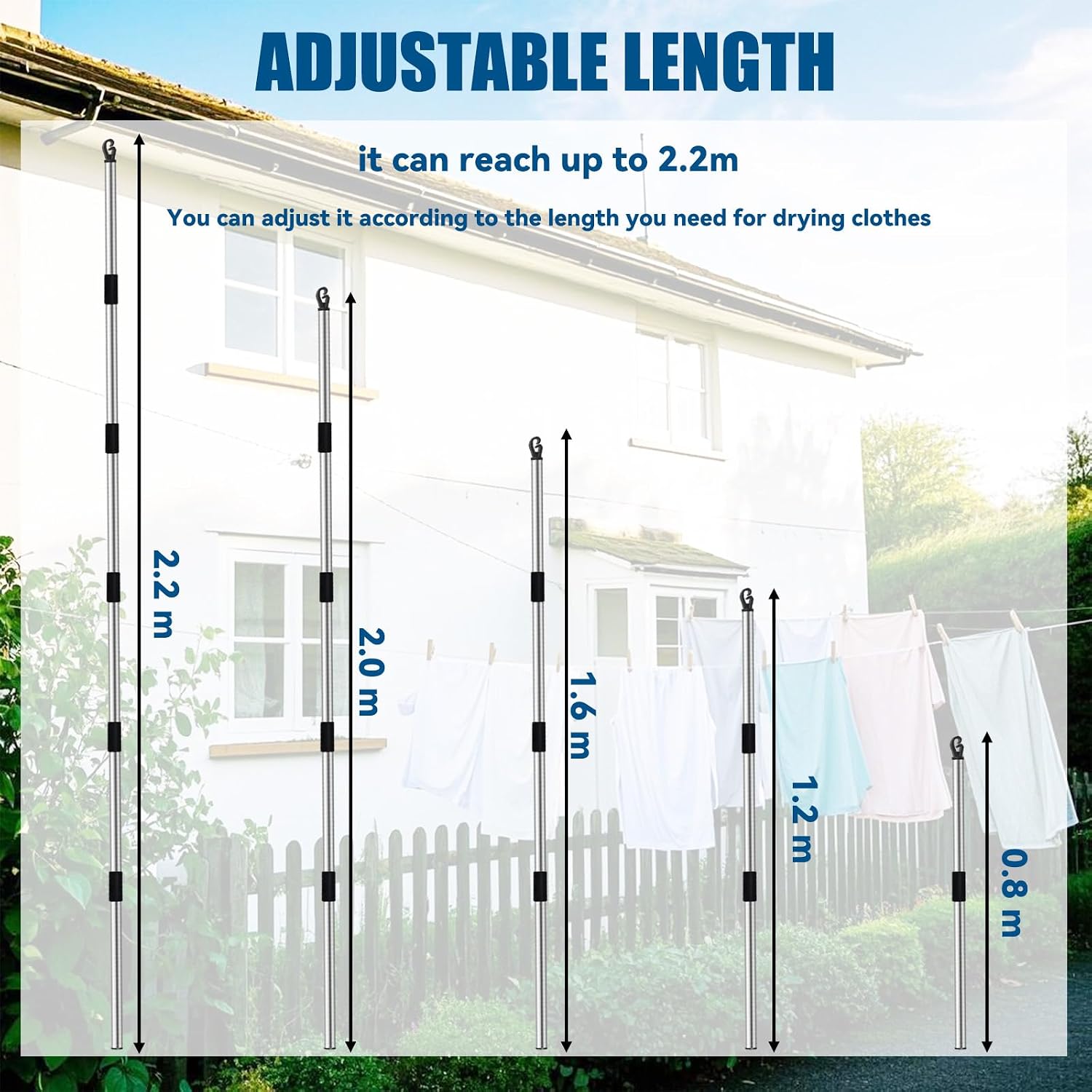 Thumbnail 3 de 2 X 2.24 M Washing Line Prop