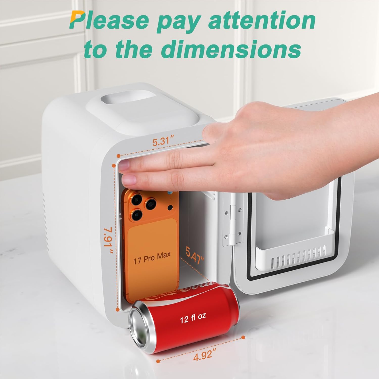 Thumbnail 1 de CROWNFUL 4L Mini Fridge Skin Care Cooler