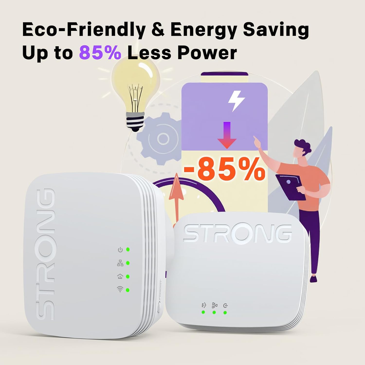 Thumbnail 4 de STRONG AV600 WiFi Powerline Adapter Kit