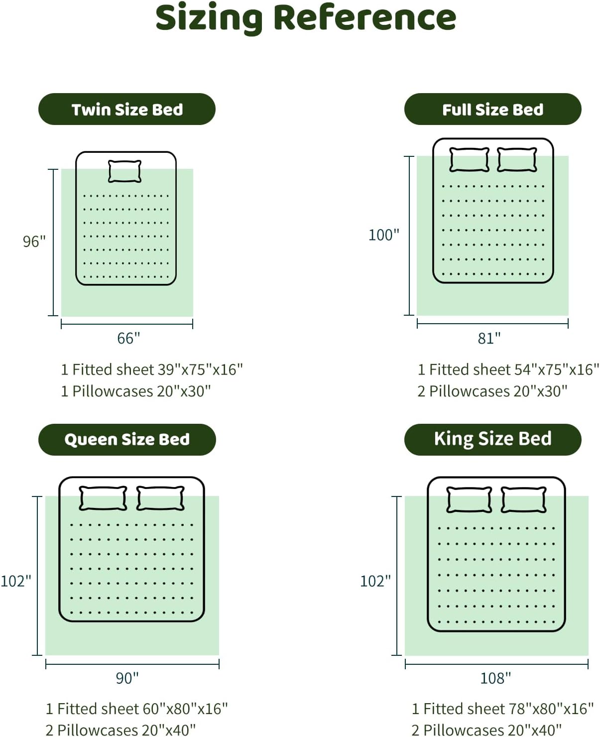 Thumbnail 6 de LBRO2M King Rayon-Derived-from-Bamboo Sheet Set, Cooling Feel, 16-Inch Pockets