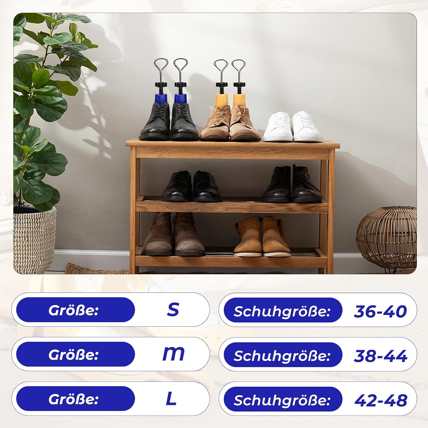Thumbnail 5 de MoeQuliee Schuhspanner Herren Damen – 3-Wege verstellbarer Schuhdehner für Länge, Breite & Höhe