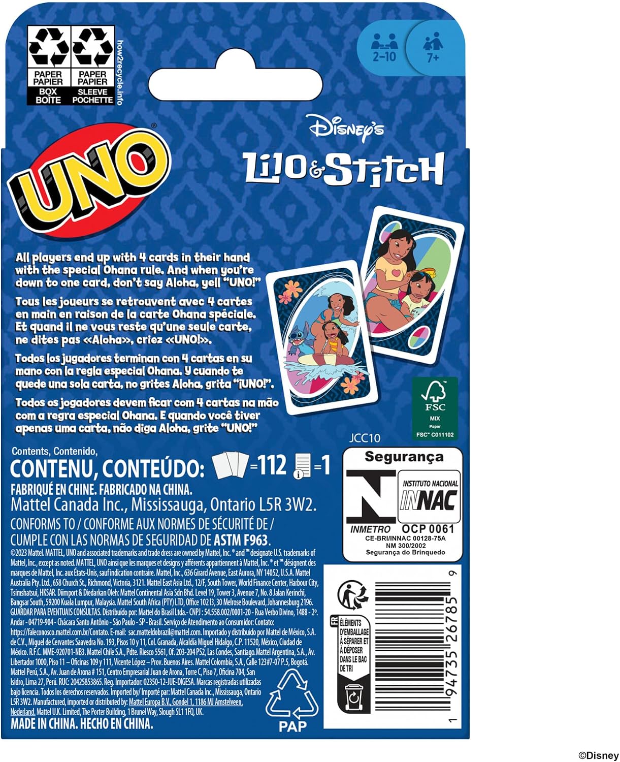 Thumbnail 6 de Mattel UNO Lilo et Stitch, JCC10