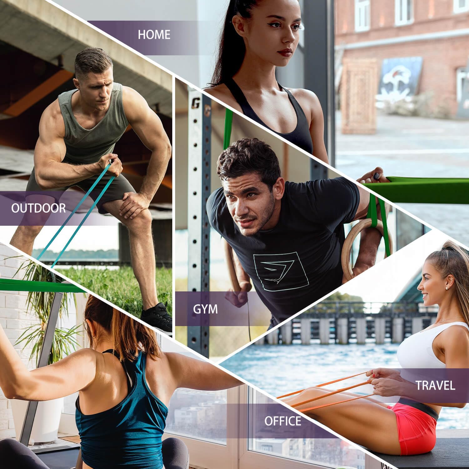 Thumbnail 6 de AUVIM Widerstandsbänder Set – 3 Stufen für Krafttraining, Stretching und CALIS-Training (Türanker inklusive)
