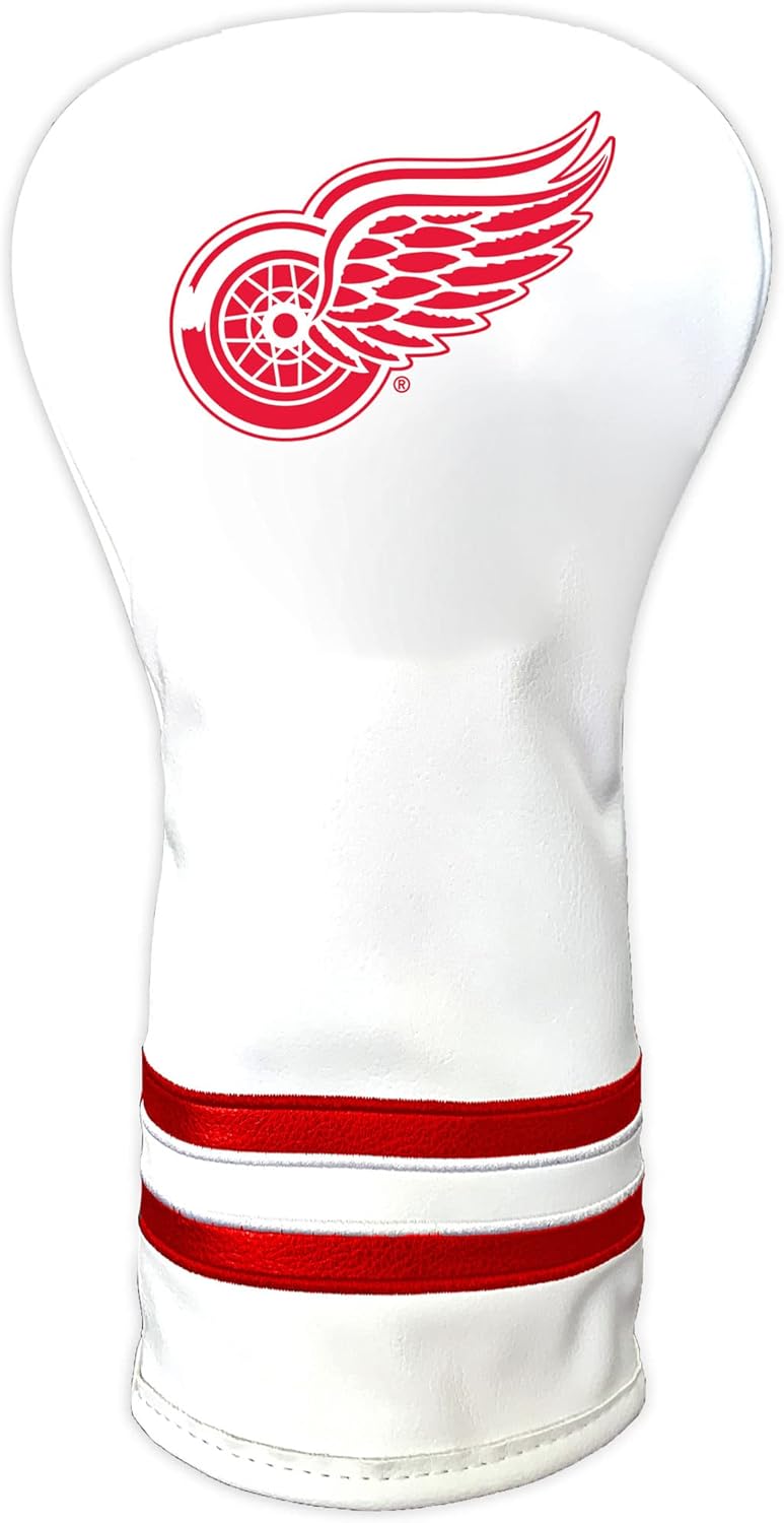 Team Golf NHL White Vintage Driver Headcover (Form-Fitting Design, Retro Logo)