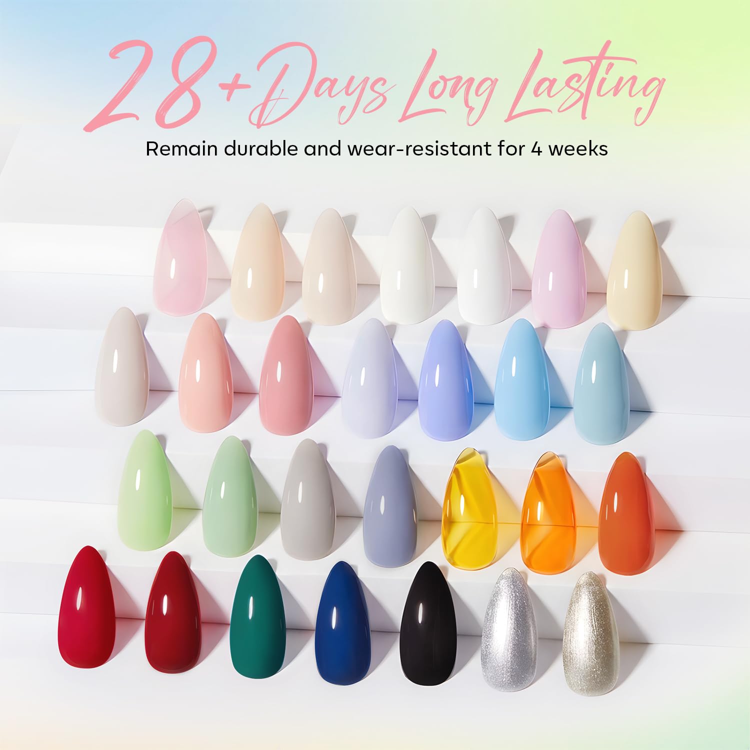 Detalle de Modelones Gel Nail Polish Set 28 Colors