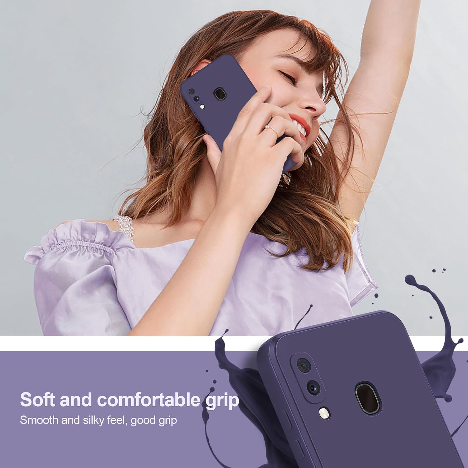 Thumbnail 4 de Btstring Hülle für Samsung Galaxy A20E – Hochwertiges Silikon Case in Lila