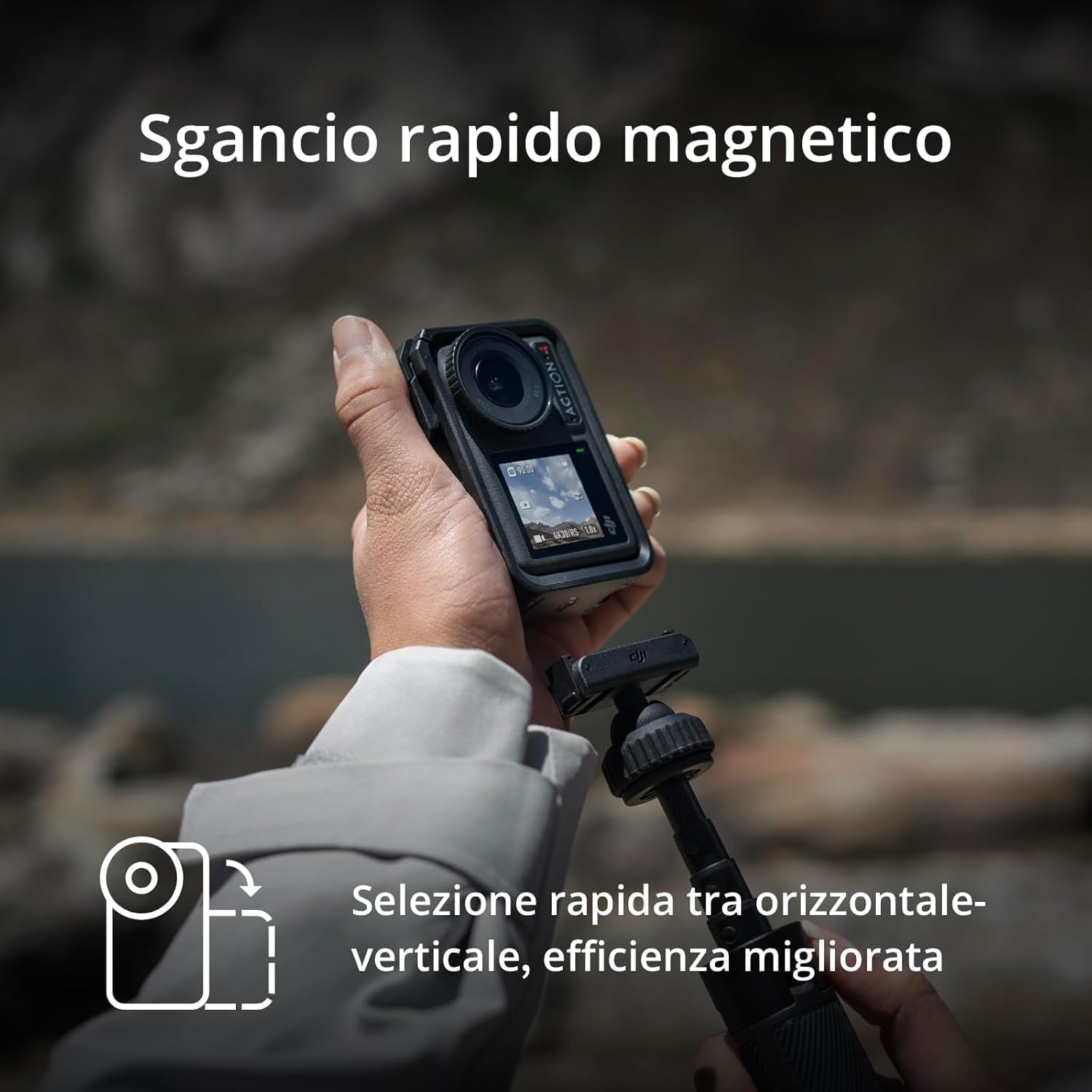 Thumbnail 2 de DJI Osmo Action 4 Combo Essenziale: action cam impermeabile 4K/120fps con sensore 1/1.3