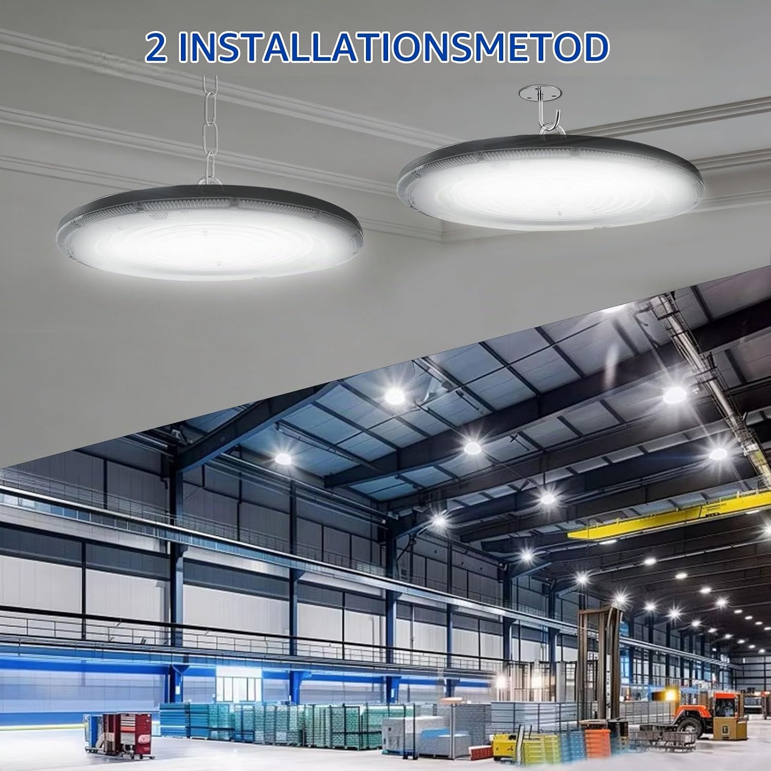 Detalle 2 de JBdusn HS6D-UFO LED-highbaylampor, 100 W, 6 500 K, IP65, 5-pack