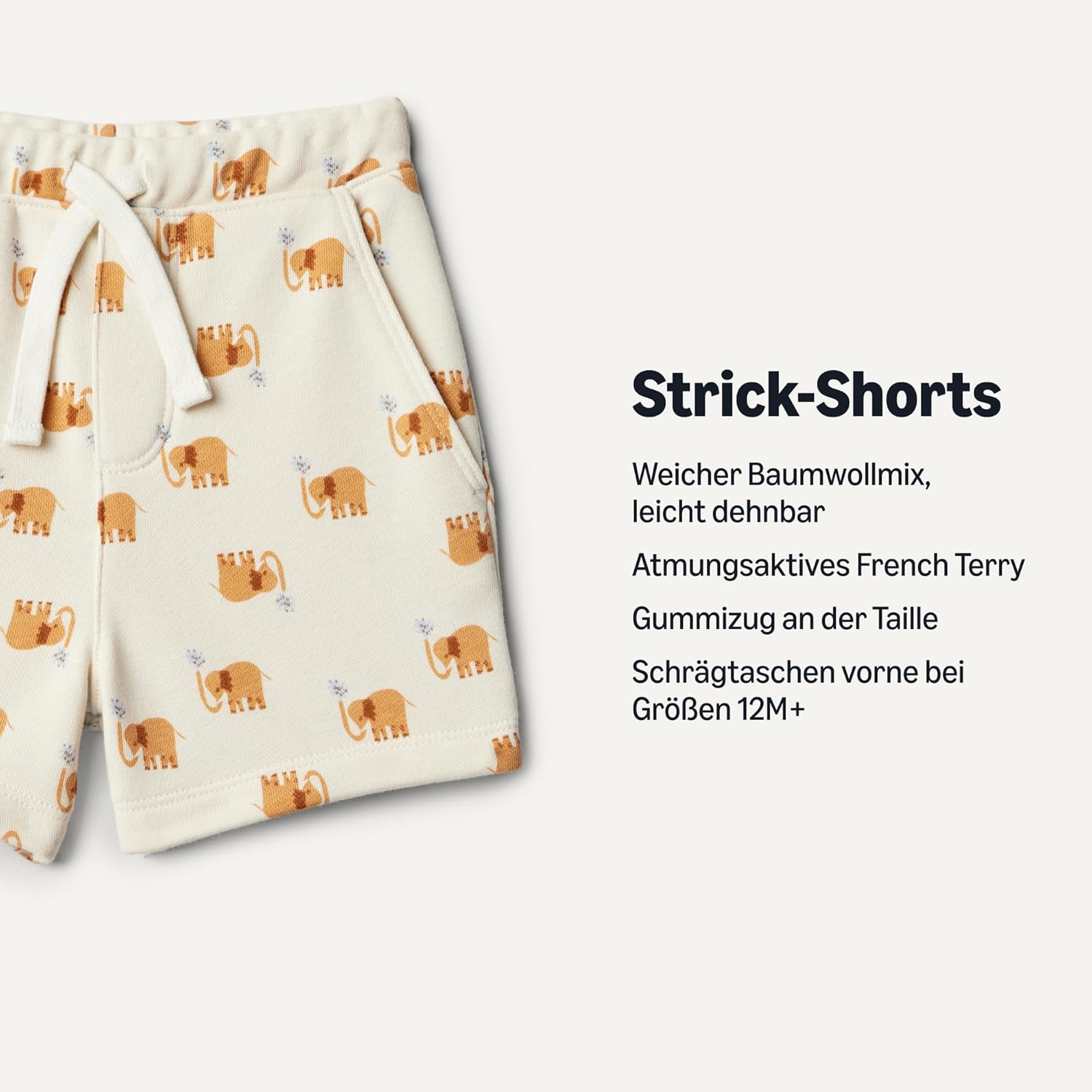 Detalle de Amazon Essentials x Sofia Grainge Baby – Jungen Shorts aus French Terry, 2er-Pack