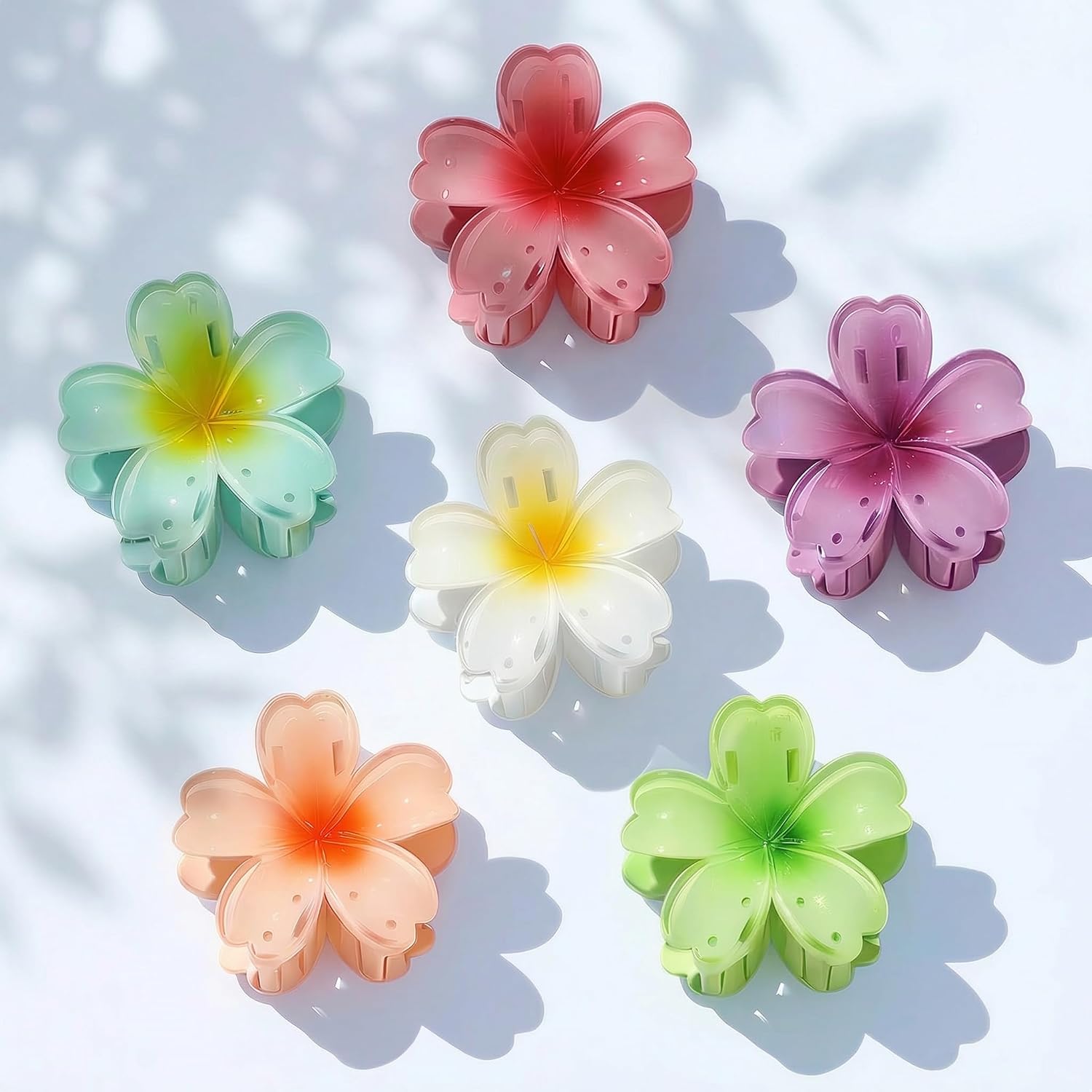 Thumbnail 6 de SMKSL 6-Piece Hawaiian Flower Hair Claw Clips for Women