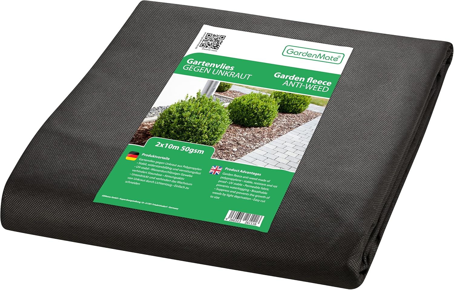GardenMate toile anti mauvaises herbes 20 m²