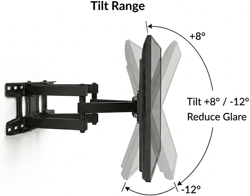 Thumbnail 3 de TV BRACKET GUYS Double Arm Full Motion TV Wall Mount (32–65 inch, VESA 100x100 to 600x400)
