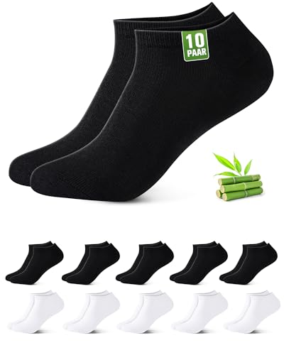 Detalle de Effeet 10 Pares Calcetines Tobilleros de Bambú para Hombre y Mujer – Verano, Transpirables, Absorción de Humedad, 39-42