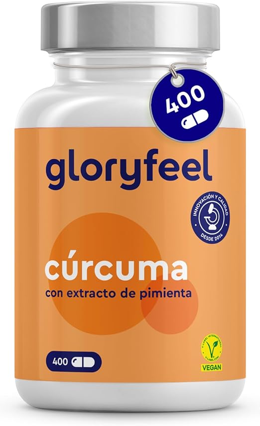Detalle de Cúrcuma Curcumina con Pimienta Negra - 400 Caps 🍵