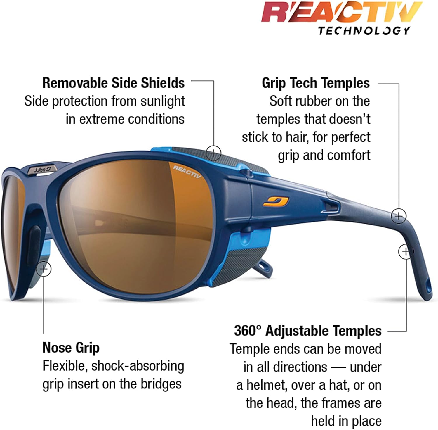 Thumbnail 1 de Julbo Explorer 2.0 : lunettes de soleil photochromiques pour hommes bleu foncé/bleu