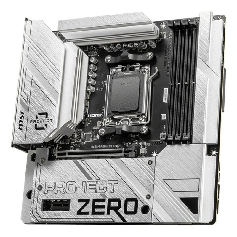 Detalle de MSI B650M PROJECT ZERO WIFI placa base AM5