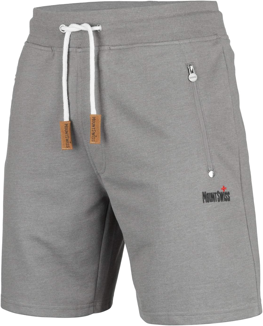 Detalle de Mount Swiss Liam I Kurze Freizeithose Herren – Freizeitsweatshorts mit Reißverschluss-Taschen