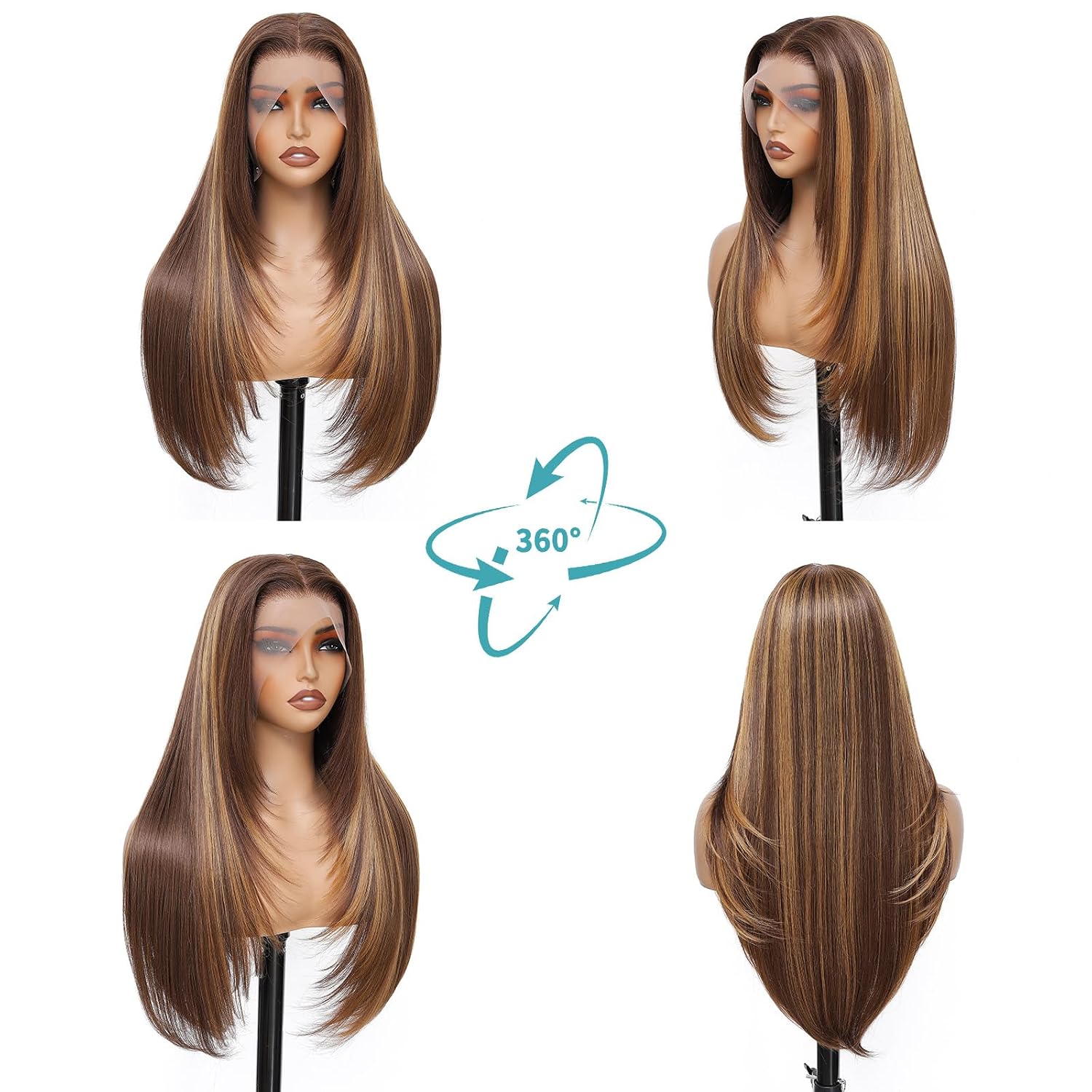 Detalle de Honey Blonde 13x4 HD Lace Front Wig 26"
